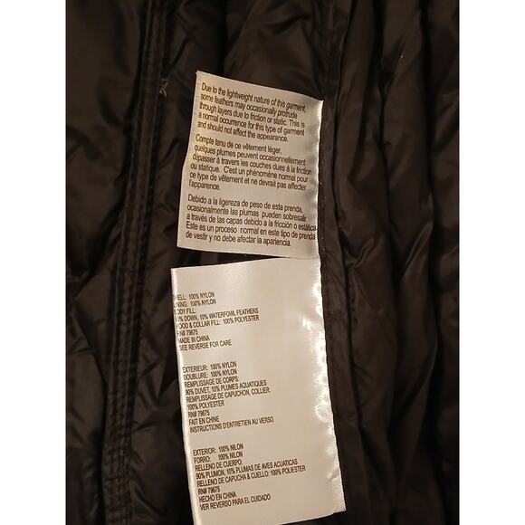 Michael Kors Womans 1x Packable Down Fill Coat Black Quilted Puffy Hooded Pocket - Picture 10 of 14